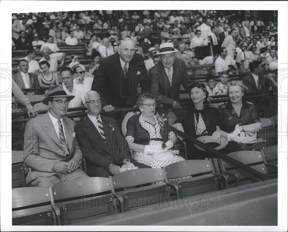 1954 Press Photo  Del Webb, Will Harridge, Mrs. Casey Stengel, Mrs. Arch Ward, - Historic Images