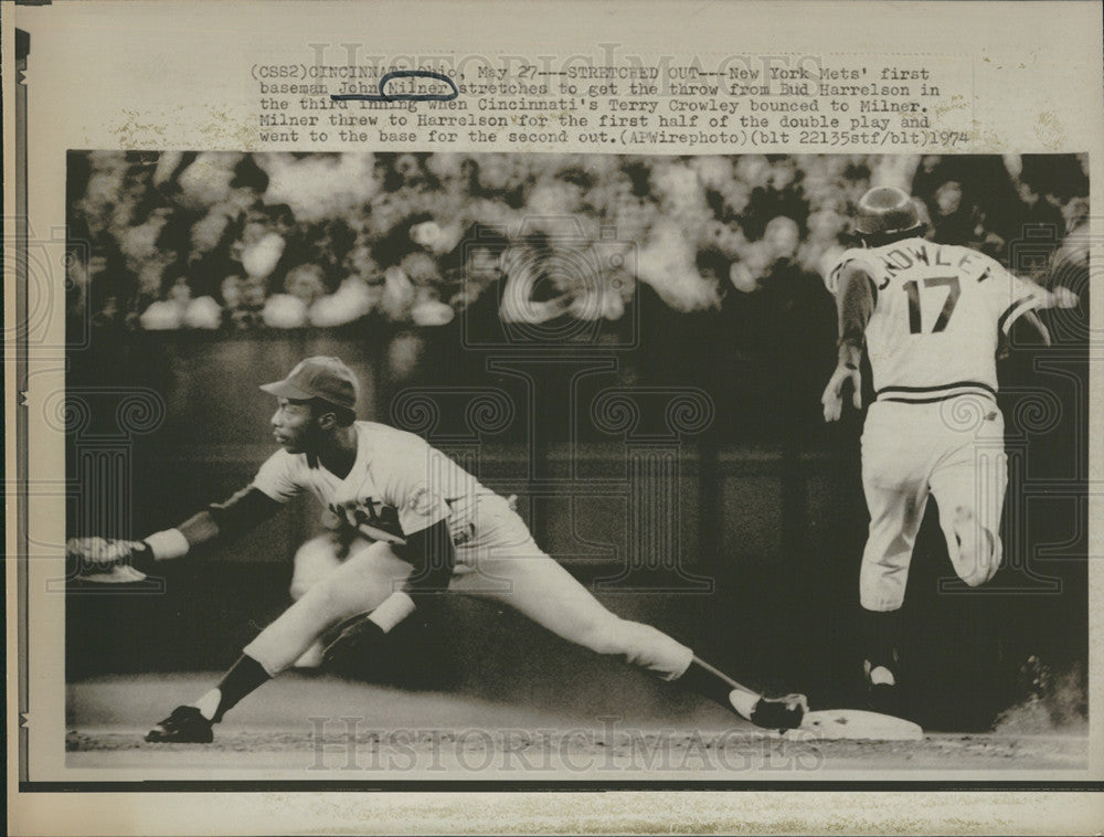 1974 Press Photo New York Mets First Baseman John Milner - Historic Images