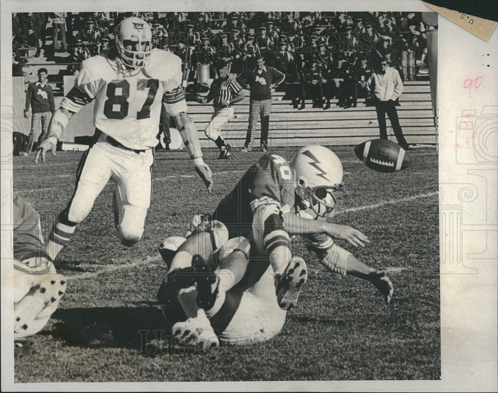 1974 Press Photo Chris Milodrogovich, Air Force Academy &amp; Willis - Historic Images