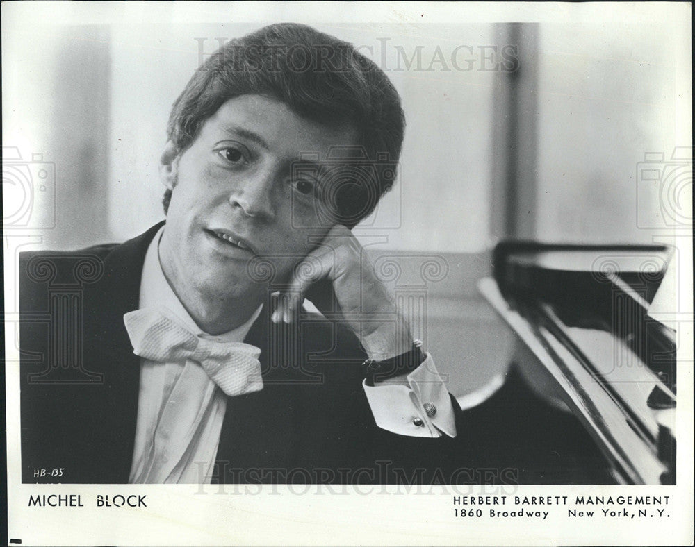 1970 Press Photo Concert Pianist Michel Block - Historic Images
