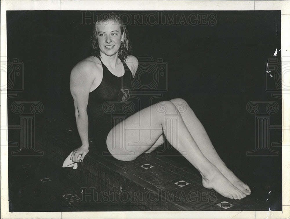 1941 Press Photo Patricia Grojean,Boston swimmming assn - Historic Images