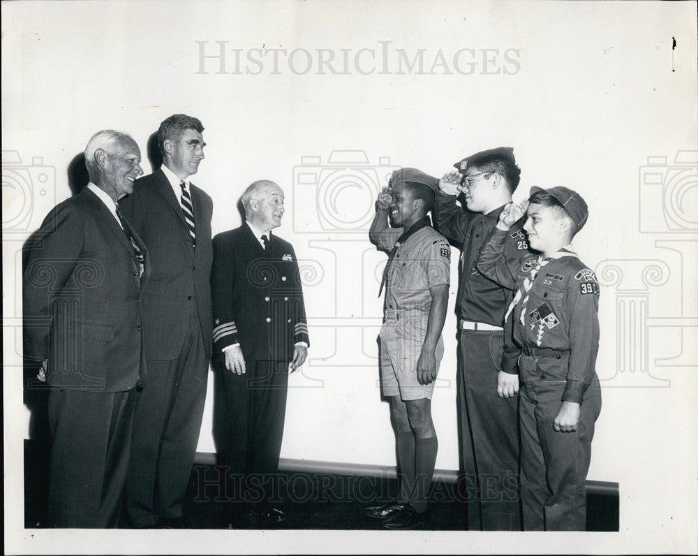 1961 Press Photo Chicago Boy Scout Camp Capital Campaign at Morrison Hotel - Historic Images