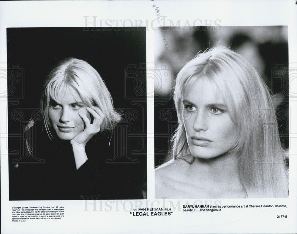 1986 Press Photo Daryl Hannah in &quot;Legal Eagles&quot; - Historic Images