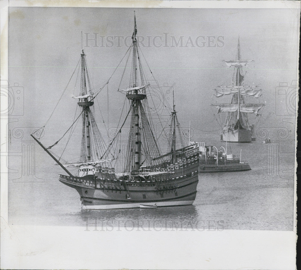 1957 Press Photo Replica ship &quot; Mayflower&quot; II - Historic Images