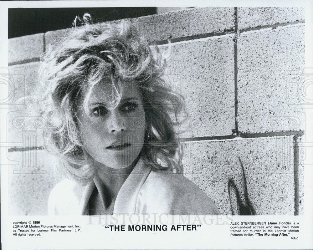 1987 Press Photo Actress jane Fonda in &quot;The Morning After&quot; - Historic Images