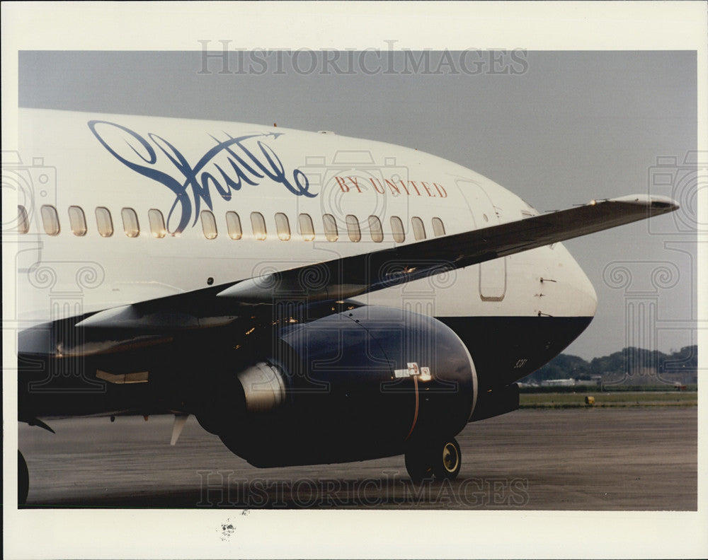 1996 Press Photo United Airlines Shuttle airplane - Historic Images