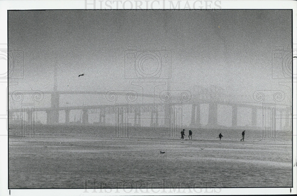 1988 Press Photo Fort Desoto,Fla in the fog - Historic Images