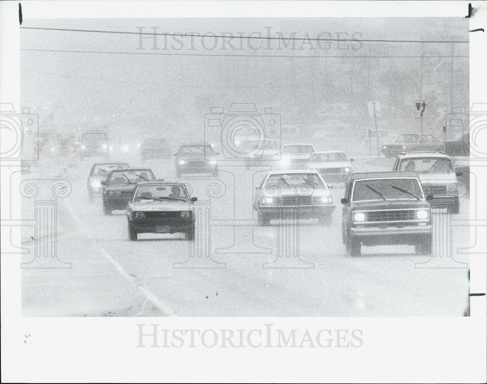 1988 Press Photo U.S. 19 Stormy Weather - Historic Images