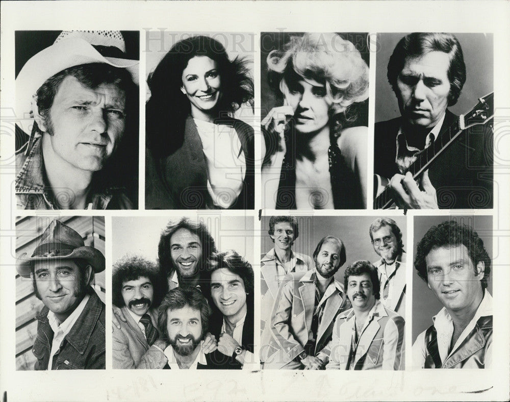 1969 Press Photo Jerry Reed, Loretta Lynn, Tammy Wynette, Chet Atkins, Don - Historic Images