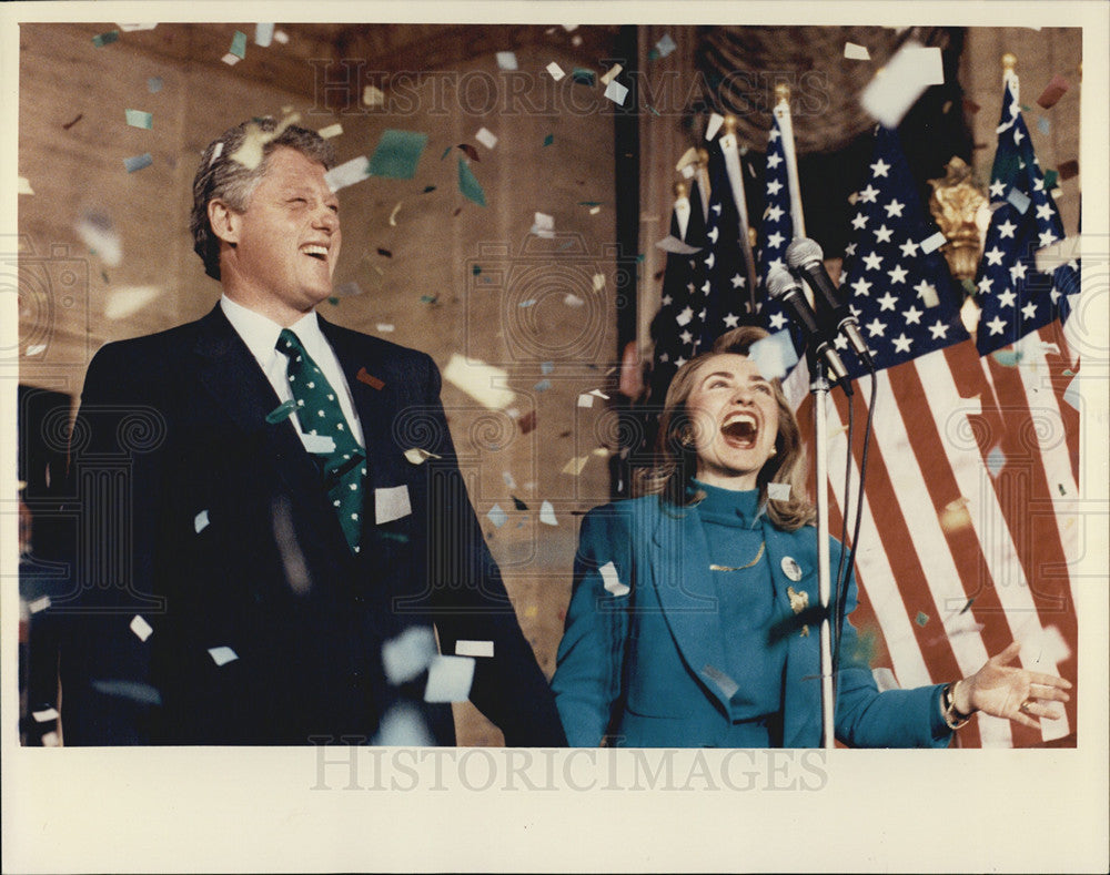 Undated Press Photo Bill clinton Hillary Election campaign - Historic Images