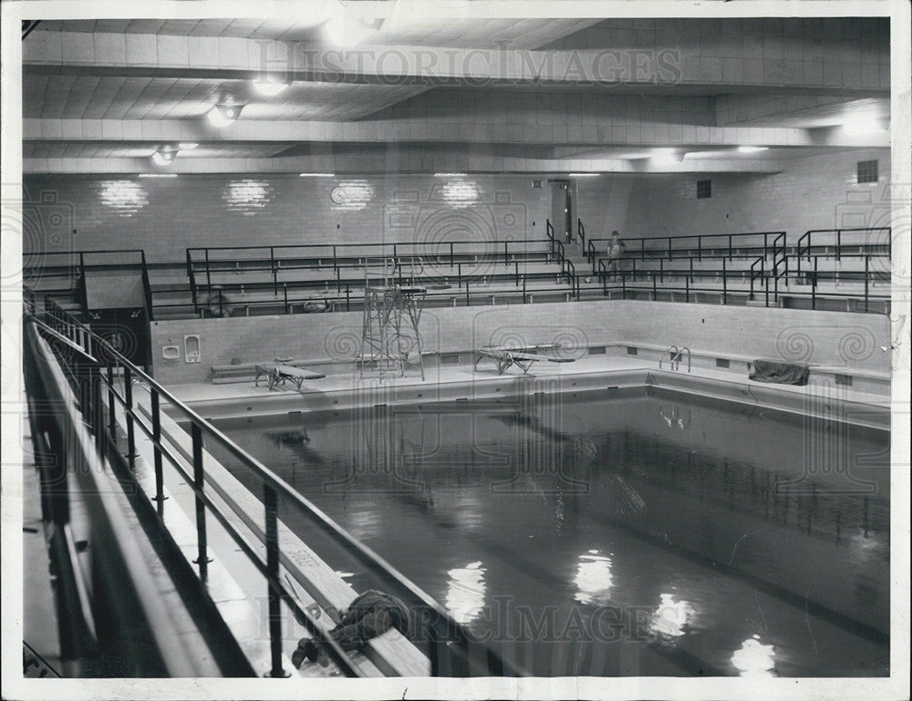 1940 Press Photo of swimming pool at Michigan State College, E. Lansing - Historic Images