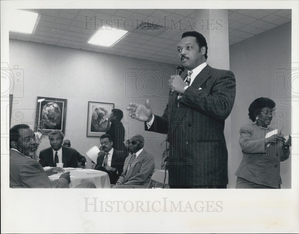 1991 Press Photo Rev Jesse Jackson of operation PUSH - Historic Images