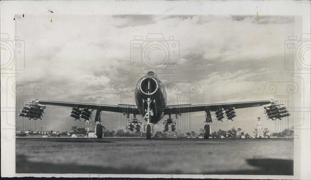 1949 Press Photo Air Force first jet propelled fighter bomber F-84E thunderjet - Historic Images