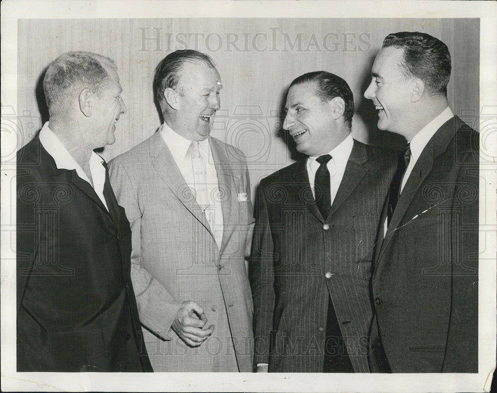 1960 Press Photo Bill Veeck, Jack Brickhouse, Irv Kupcinet, Chuck Comskey - Historic Images