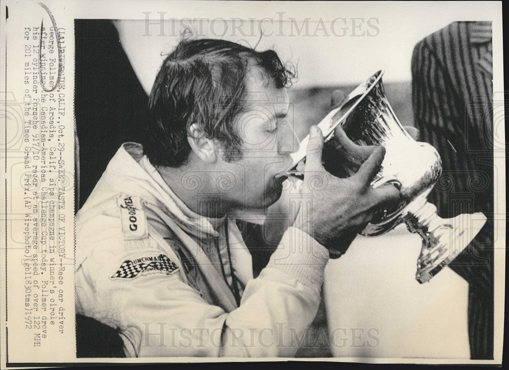 1972 Press Photo Race Car Driver George Follmer - Historic Images