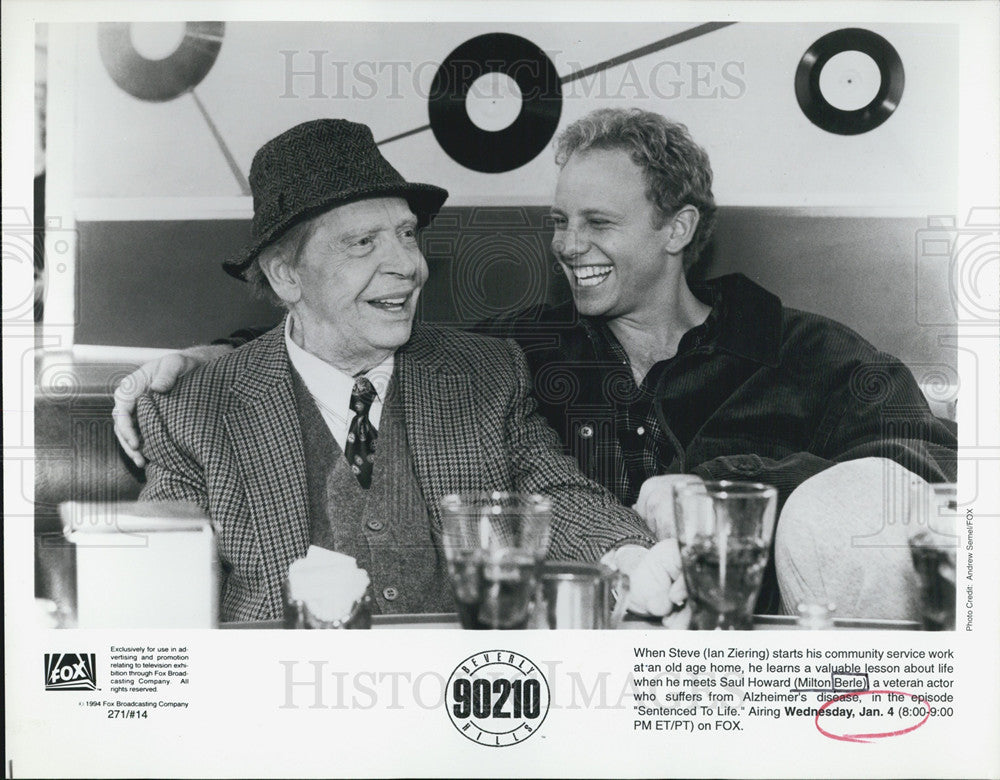 1994 Press Photo Ian Ziering and Milton Beryl,entertainers - Historic Images