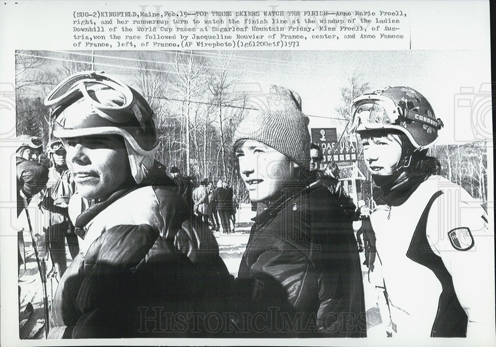 1971 Press Photo Anne Marie Proell, Ladies DOwnhill World Cup Race - Historic Images