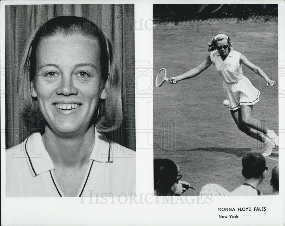 1967 Press Photo Donna Floyd Fales,women&#39;s tennis - Historic Images