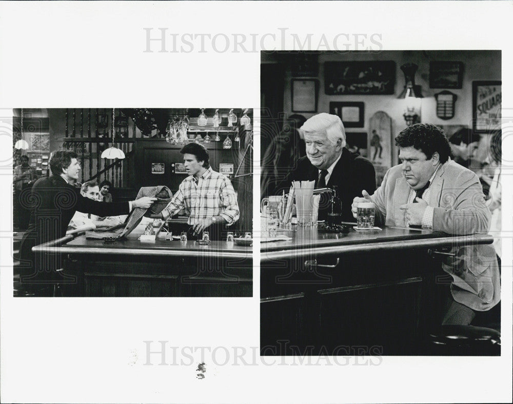 1993 Press Photo Sen. Gary Hart and Tip O&#39;Neill in episode of Cheers - Historic Images