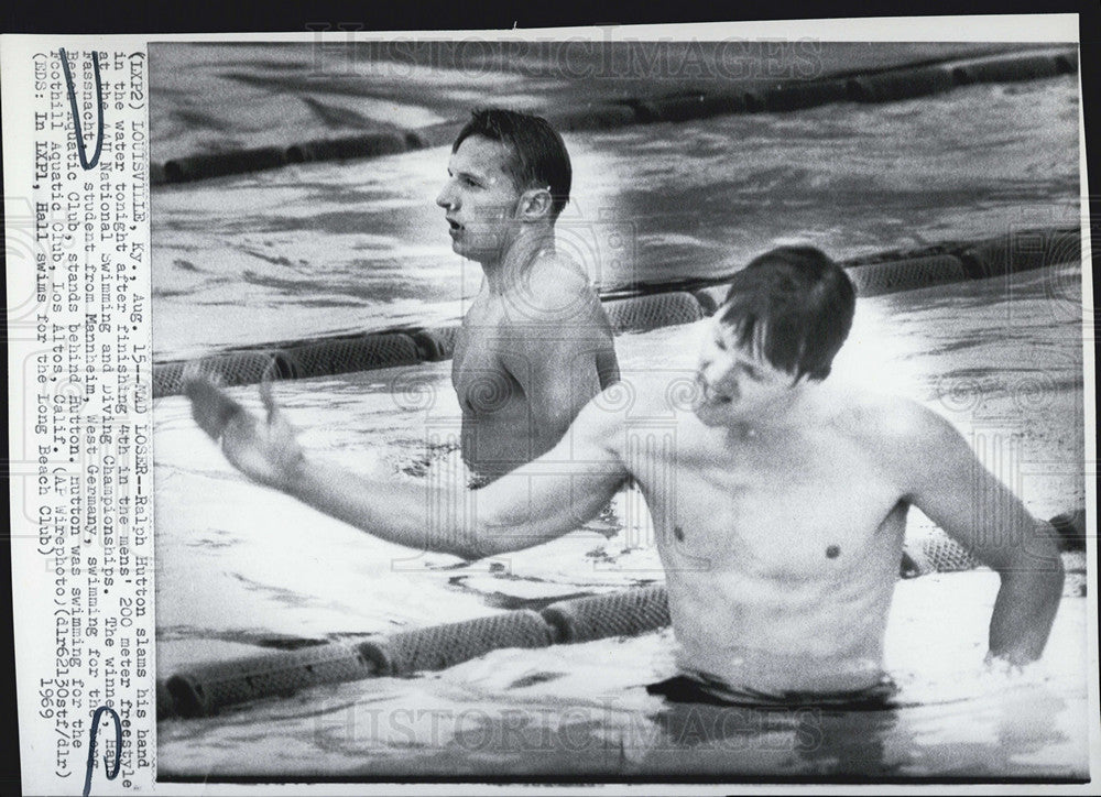 1969 Press Photo Hans Fassnacht winner of Mens&#39; 200 meter freestyle - Historic Images