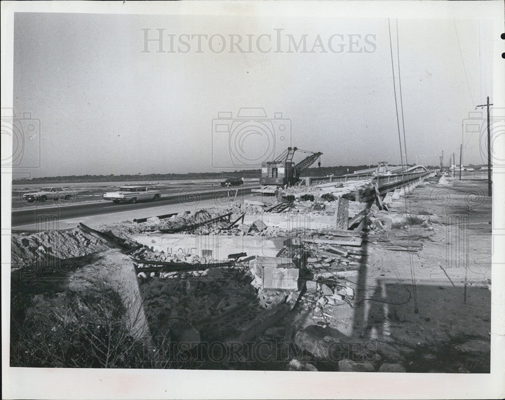 1967 Press Photo Old Seminole Bridge St Petersburg Florida - Historic Images