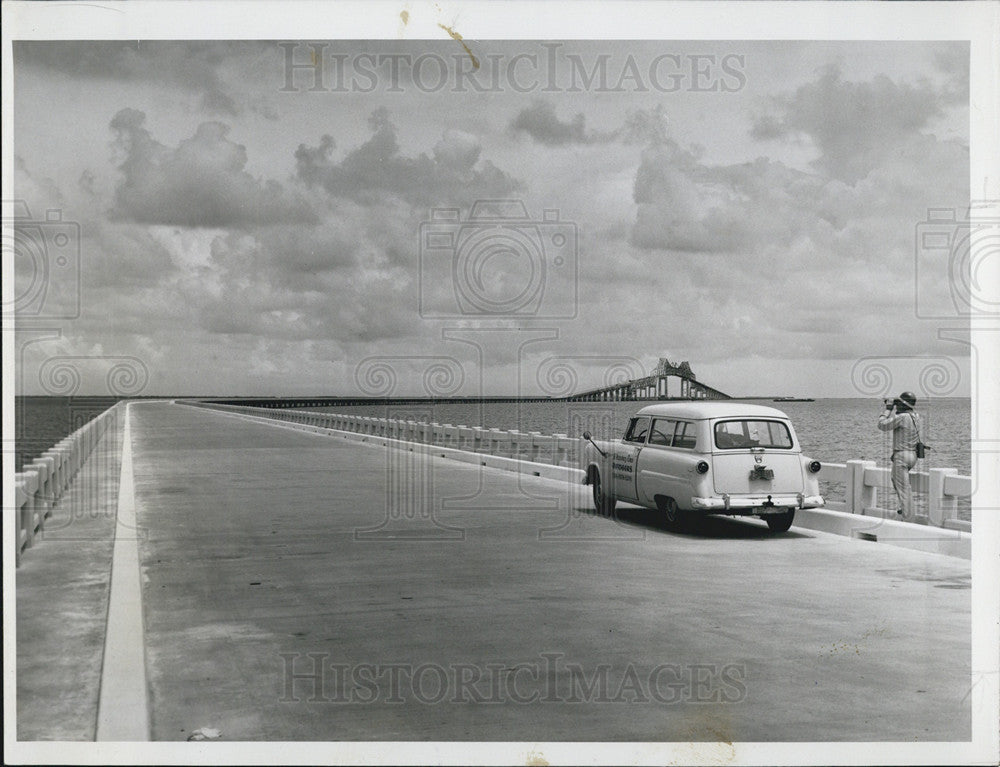 1954 Press Photo Longest pre-stressed concrete bridge - Historic Images