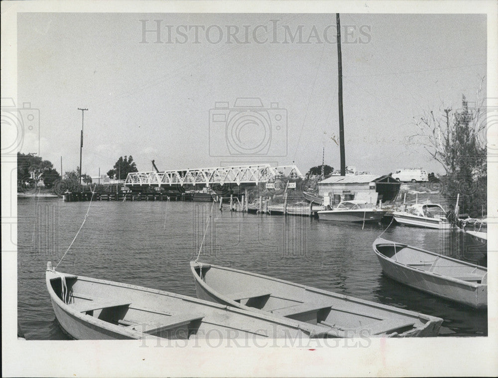 1967 Press Photo bridge by Fla marina to be replaced - Historic Images