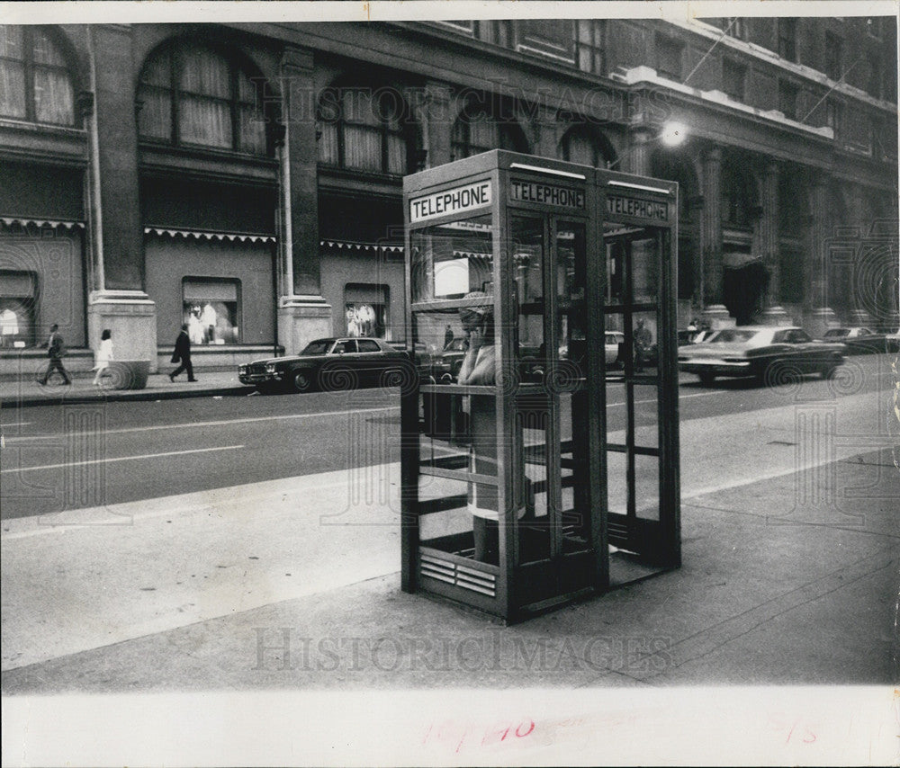 Undated Press Photo New telephone booth - Historic Images