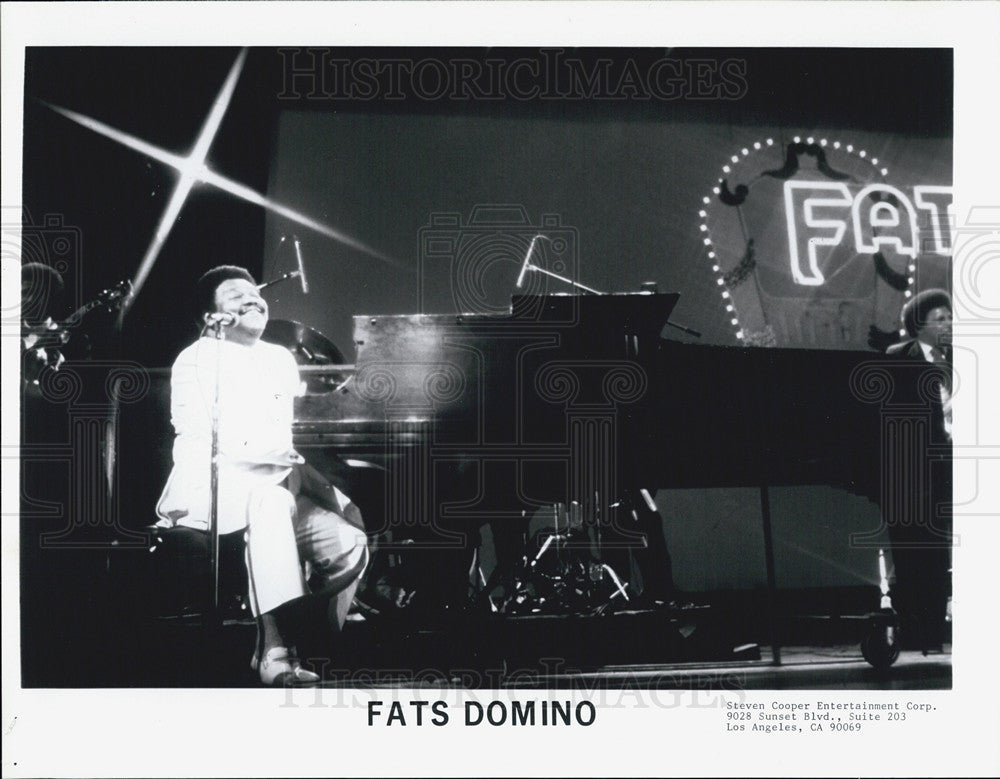 1990 Press Photo Musician Fats Domino R&amp;B Rock And Roll Pianist And Singer - Historic Images