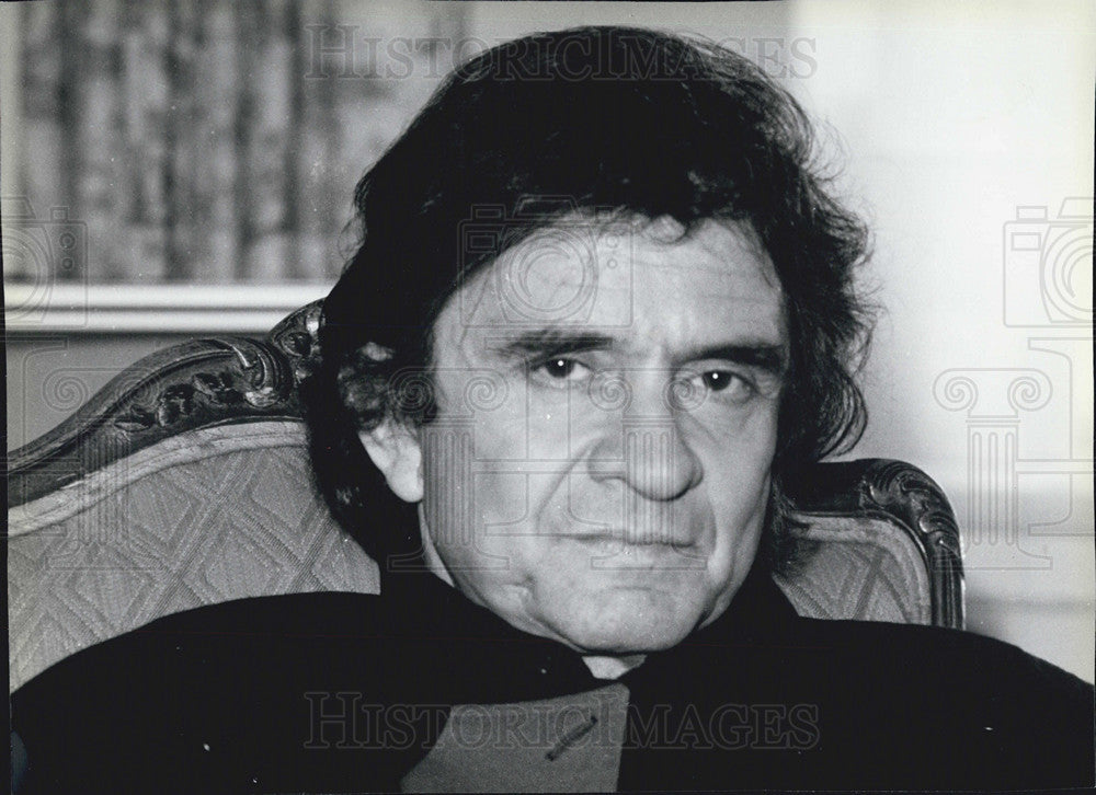 1986 Press Photo Johnny Cash Country Music Singer And Author Of &quot;Man In White&quot; - Historic Images