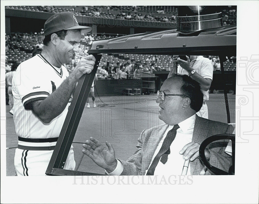 1990 Press Photo Joe Torre with Commissioner Fay Vincent - Historic Images
