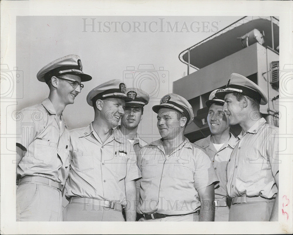 Undated Press Photo of U.S. Navy officers - Historic Images