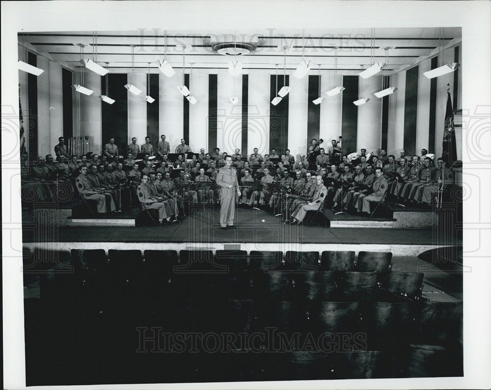 1972 Press Photo
US Army Band
Major Hugh Curry
Director
Band Auditorium - Historic Images