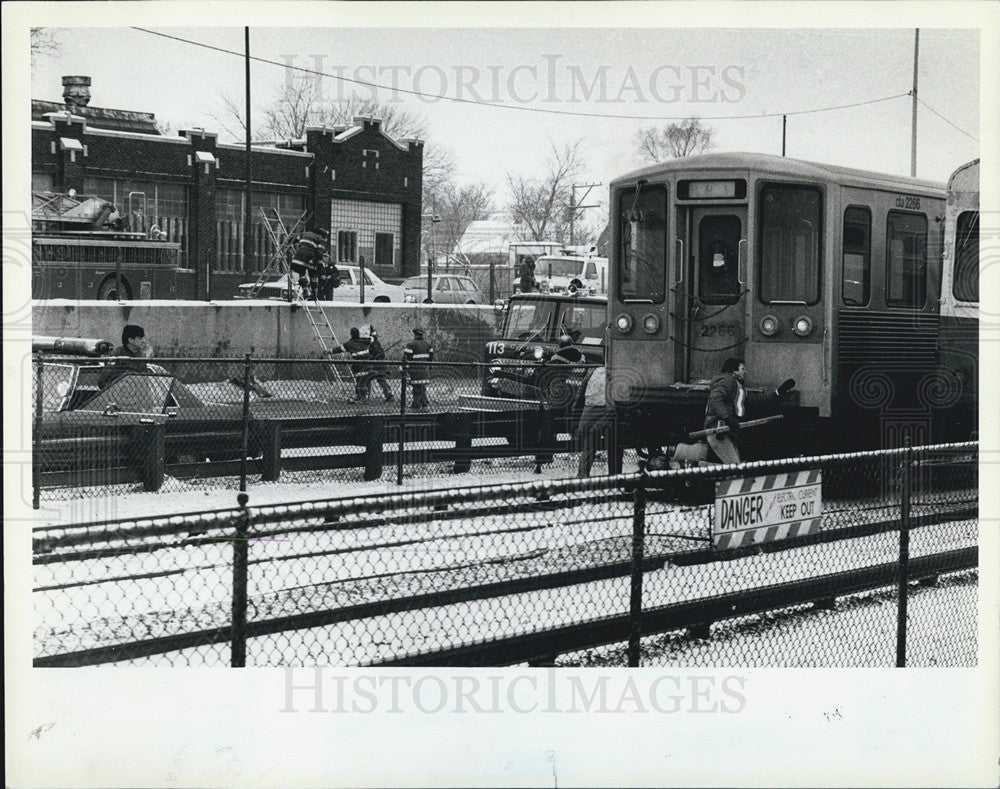 1984 Press Photo Elevated subway accidents chicago - Historic Images