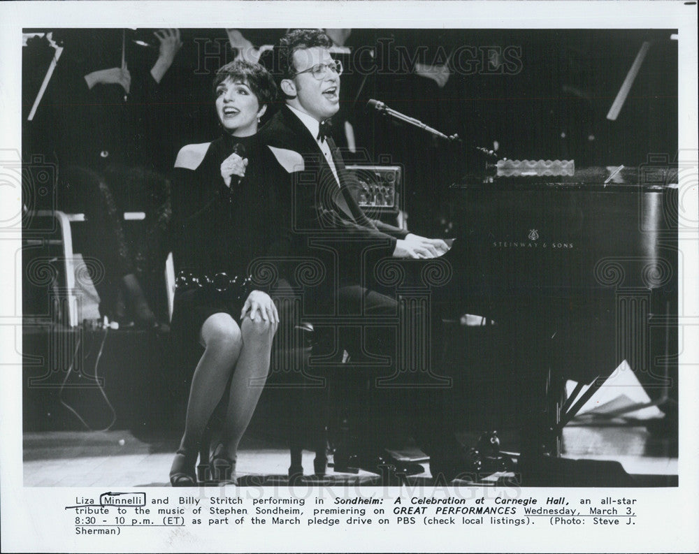 1998 Press Photo Liza Minnelli and Billy Stritch - Historic Images