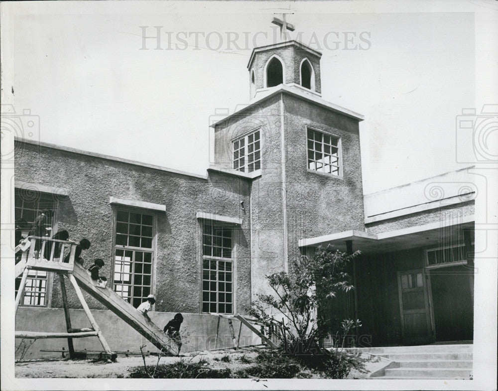 1952 Press Photo Former Artillery Observation Post In WWII Now Catholic Church - Historic Images