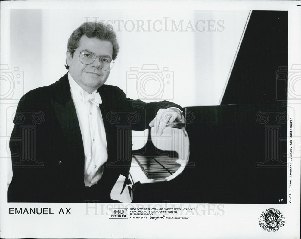 1993 Press Photo Emanuel Ax Classical Pianist ICM Artists CBS Records Masterwork - Historic Images