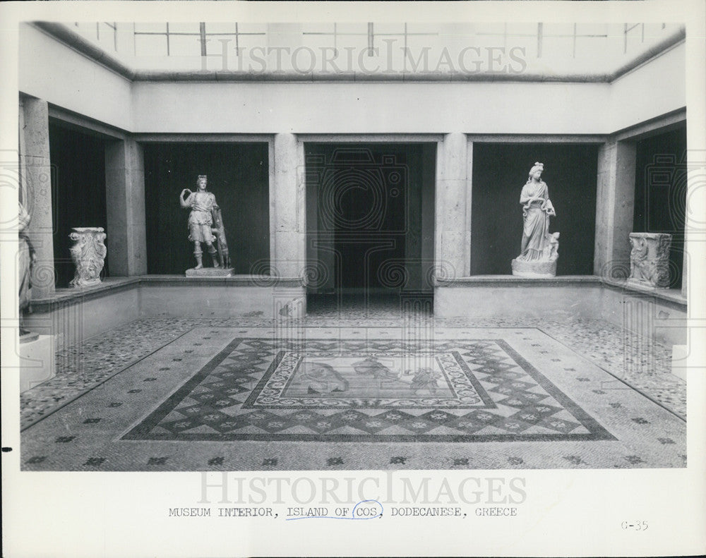 1965 Press Photo
Museum Interior
Island of Cos
Dodecanese, Germany - Historic Images