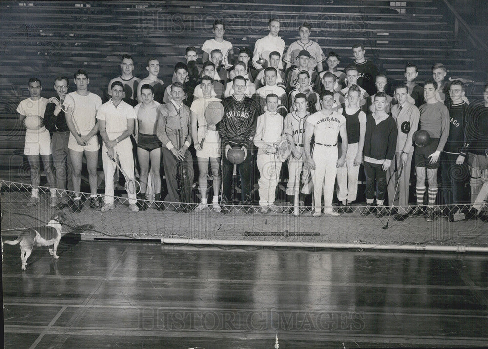 1948 Press Photo Photograph of all the sports participation at U of Chicago - Historic Images