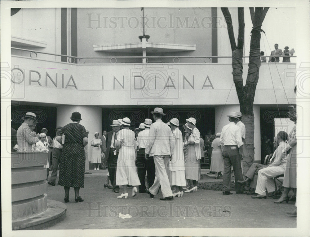 1933 Press Photo Indiana Day - Historic Images