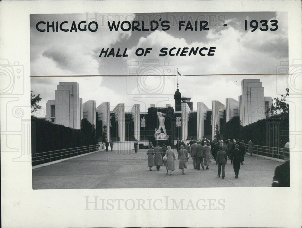 1933 Press Photo Chicago World&#39;s Fair Hall of Science - Historic Images
