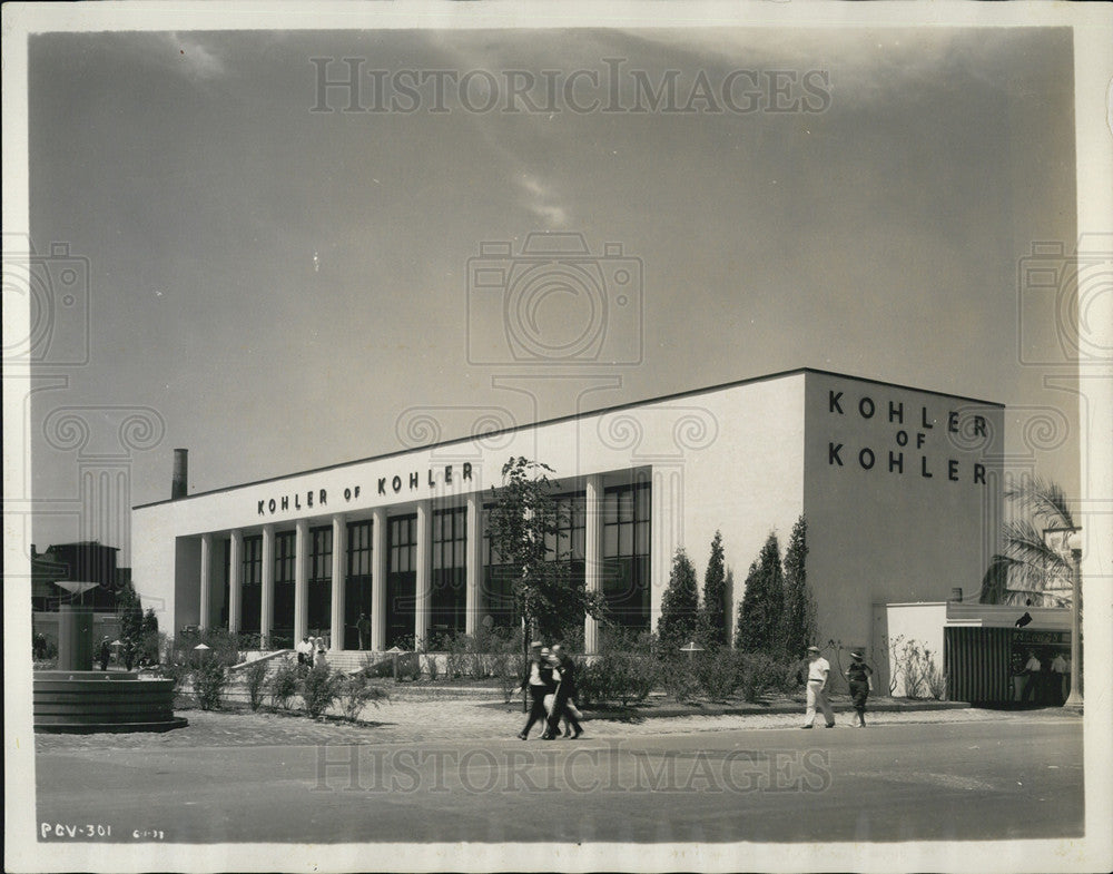 1933 Press Photo Chicago World&#39;s Fair Kohler Century of Progress - Historic Images