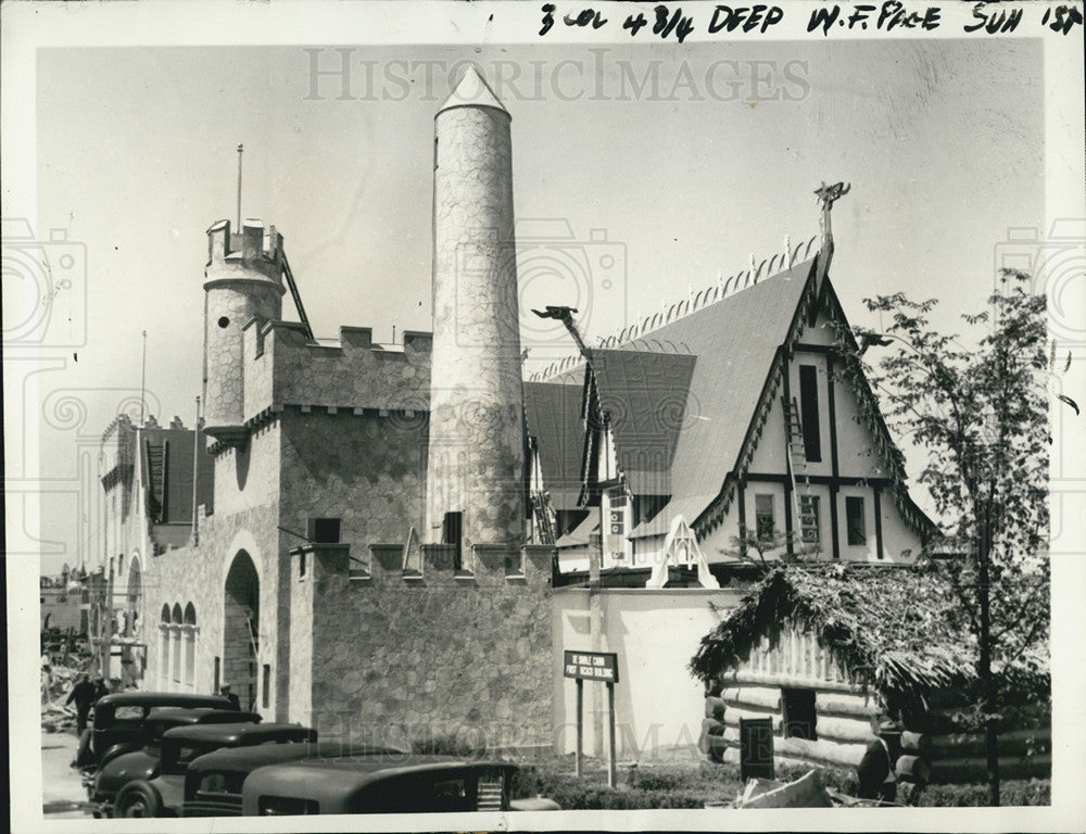 1934 Press Photo Reproduction of Irish Baronial Castle at the World&#39;s Fair - Historic Images