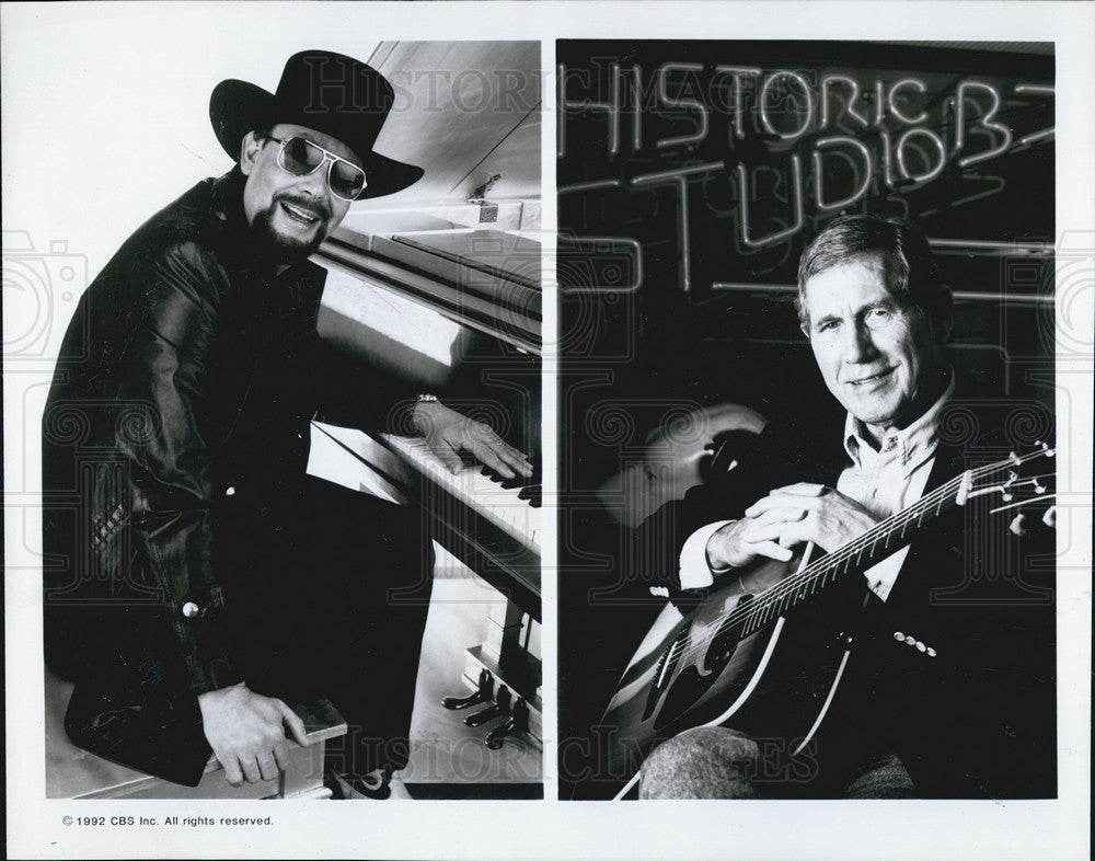 1992 Press Photo Chet Atkins and Hank Williams, Jr. - Historic Images