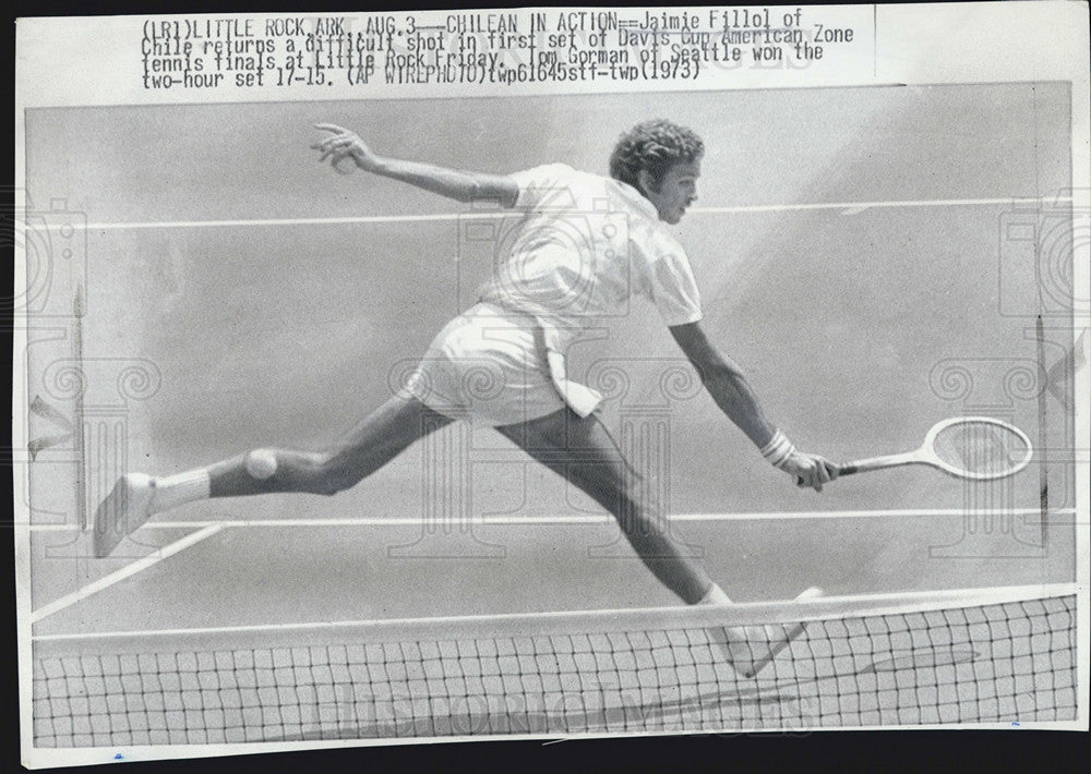 1973 Press Photo Jaimie Fillol Davis Cup American Zone - Historic Images