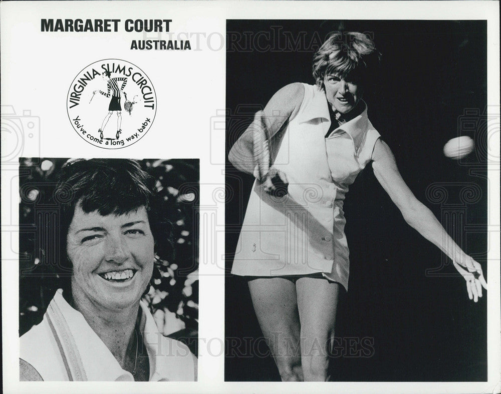 Press Photo Margaret Court of Australia on Virginia Slim Circuit - Historic Images