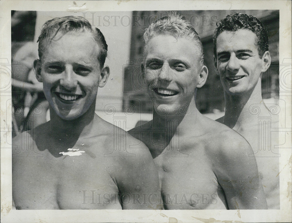 1947 Press Photo 150 medley relay team set new world record in Senior Mid Atl mt - Historic Images