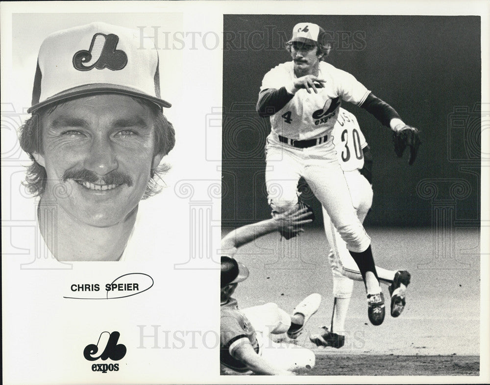 1979 Press Photo Montreal Expos Player Chris Speier - Historic Images