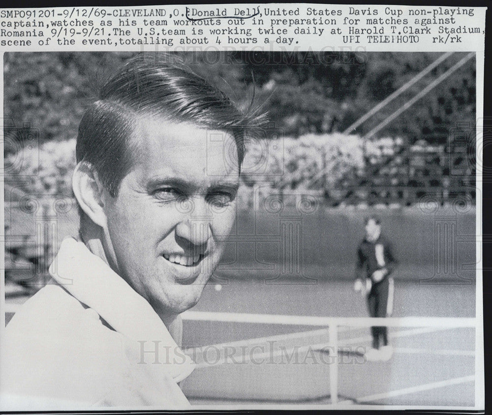 1969 Press Photo Donald Dell, US Davis Cup Non-Playing Captain - Historic Images