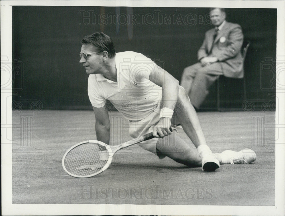 1955 Press Photo Jaroslav Drobny Egypt Mervyn Rose Australia Wimbledon Champion - Historic Images